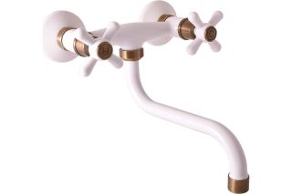 Смеситель для кухни Rav Slezak Morava Retro MK101.5/21BSM белый золото